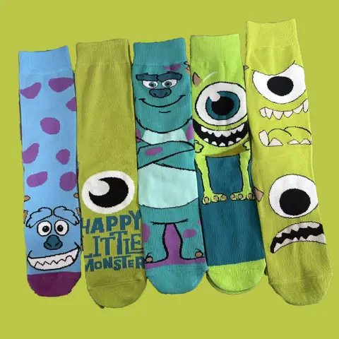 1/5 Pairs Pick Studio Disney Monsters University Cartoon Anime Socks Unisex