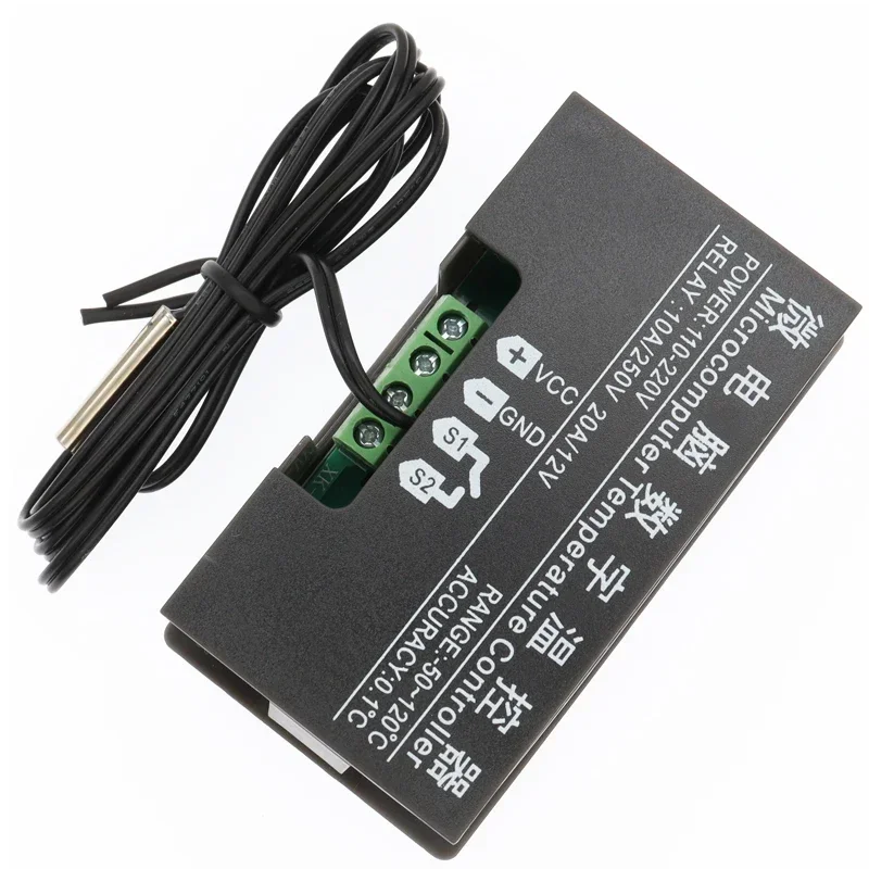 W3230 12V 24V AC110-220V línea de sonda 20A Control de temperatura Digital pantalla LED termostato con instrumento de Control de calor/refrigeración