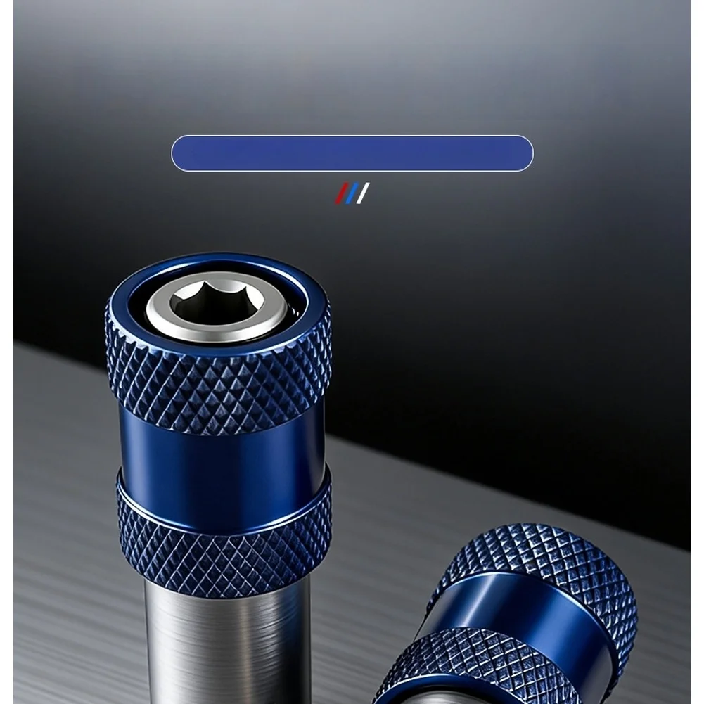Blue To 6.35mm Hex Drill Bit Adapter For CR V Steel Screwdriver Converter Tool For Fastening And Drilling Applications