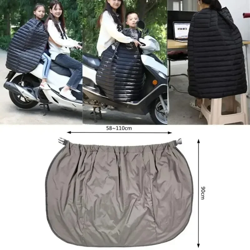 Scooter Leg Cover Winter Motorcycle Seat Cover Windproof Warm Apron Suitable for Outdoor Riding Waterproof and Cold Warm Apron
