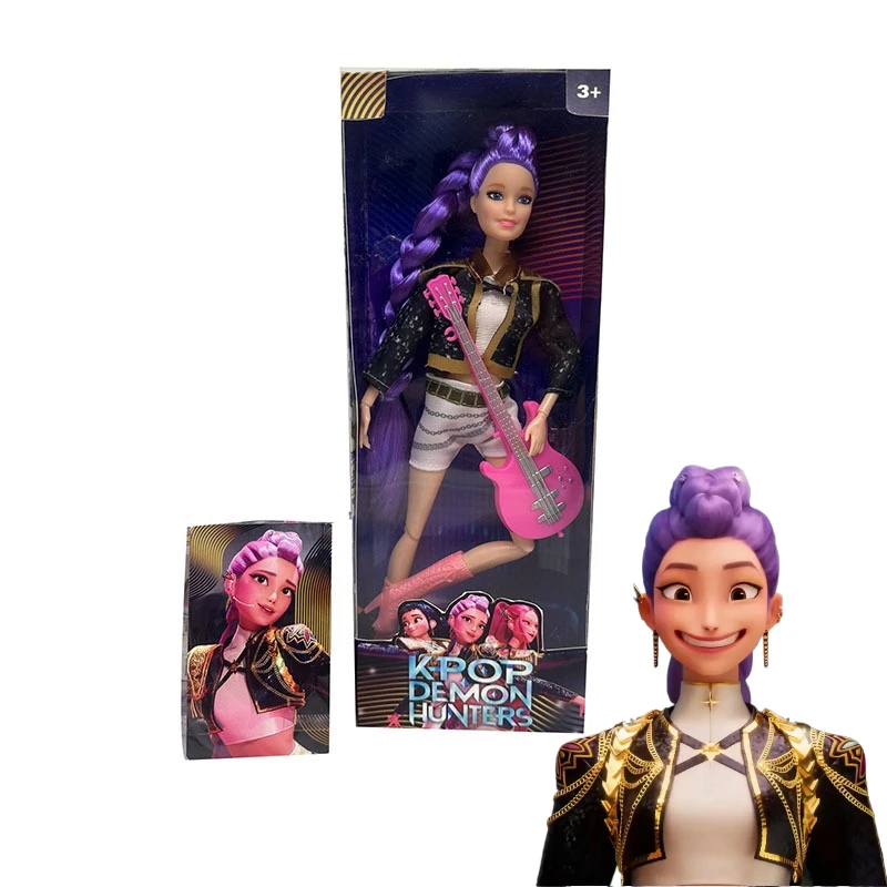 دمية Kpop شيطان هنتر على شكل إنسان هدية عيد الميلاد مع أضواء وموسيقى DerpysTiger Rumi Mira Zoey Sussy #1