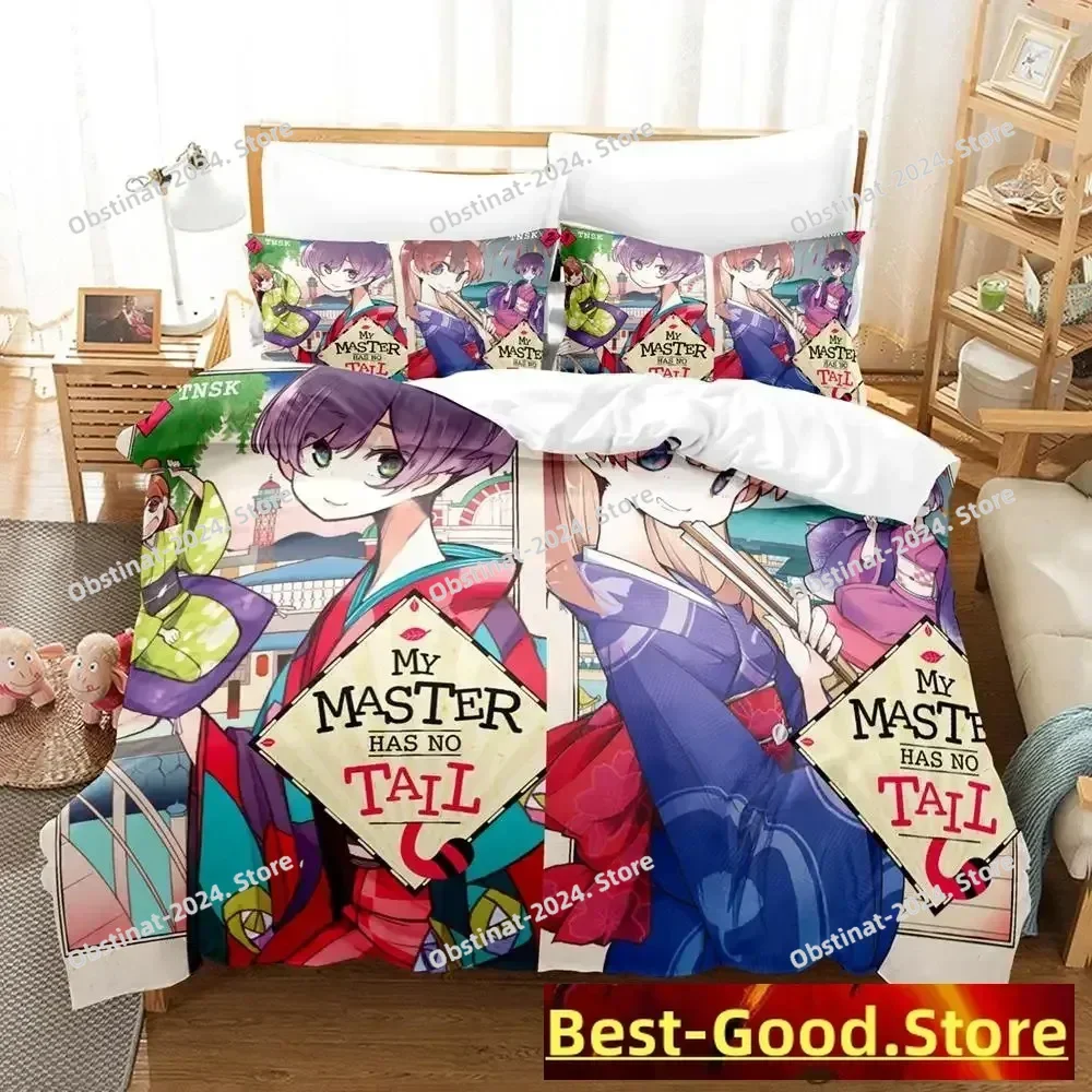 2023 My Master Has No Tail Bedding Set Single Twin Full Queen King Size Bed Set Aldult Kid Bedroom Duvetcover Sets Anime
