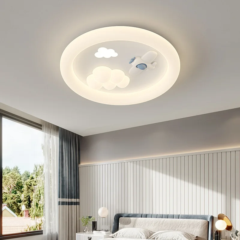Nordic Cloud LED Ceiling Lights Children Airplane Rainbow Lamps for Girl Boy Bedroom Living Dining Room Kitchen Home Decoration