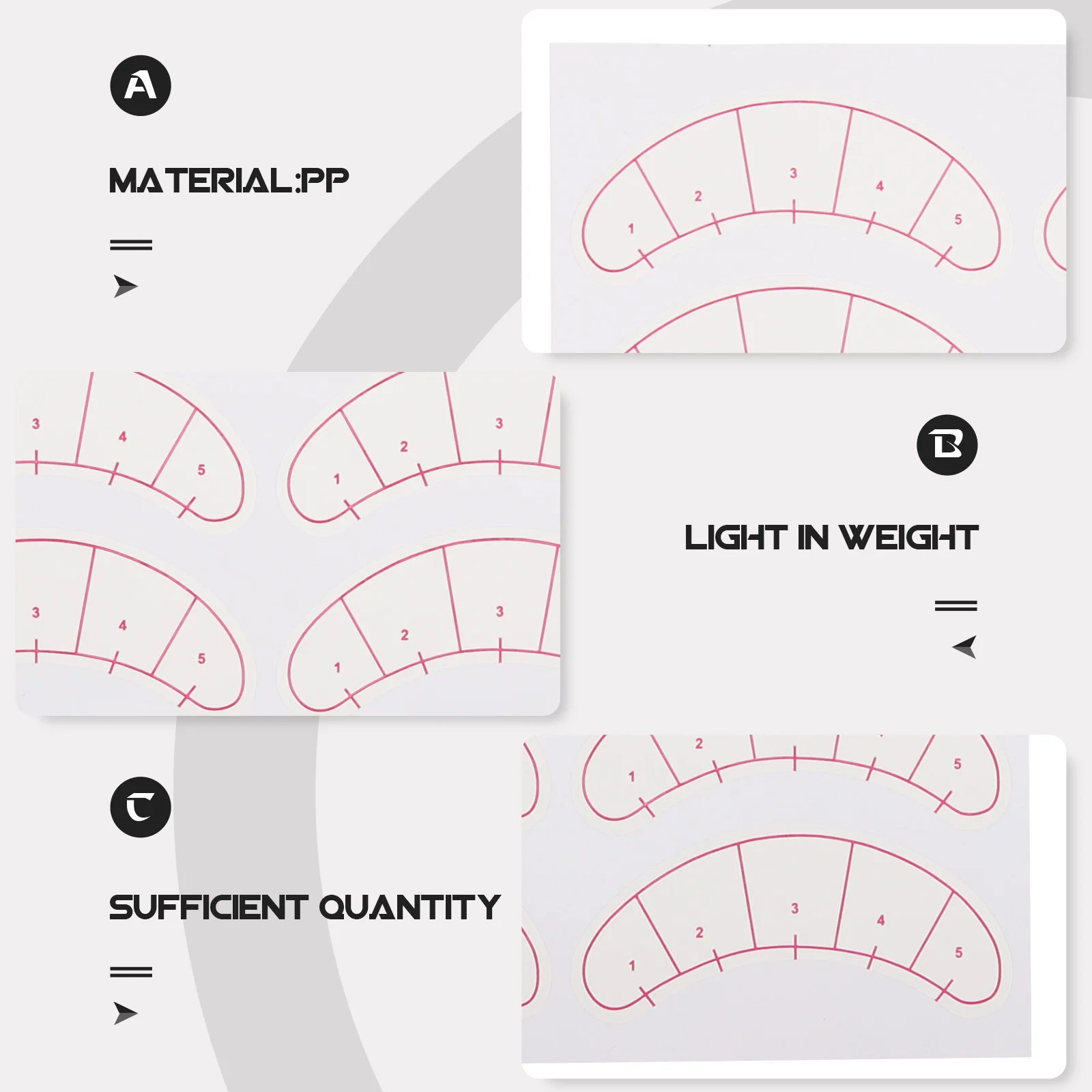 

3 Bags Eyelash Extension Tape Premium Disposable Under Eye Pads for Lash Mapping Chart and Makeup Artist Tools