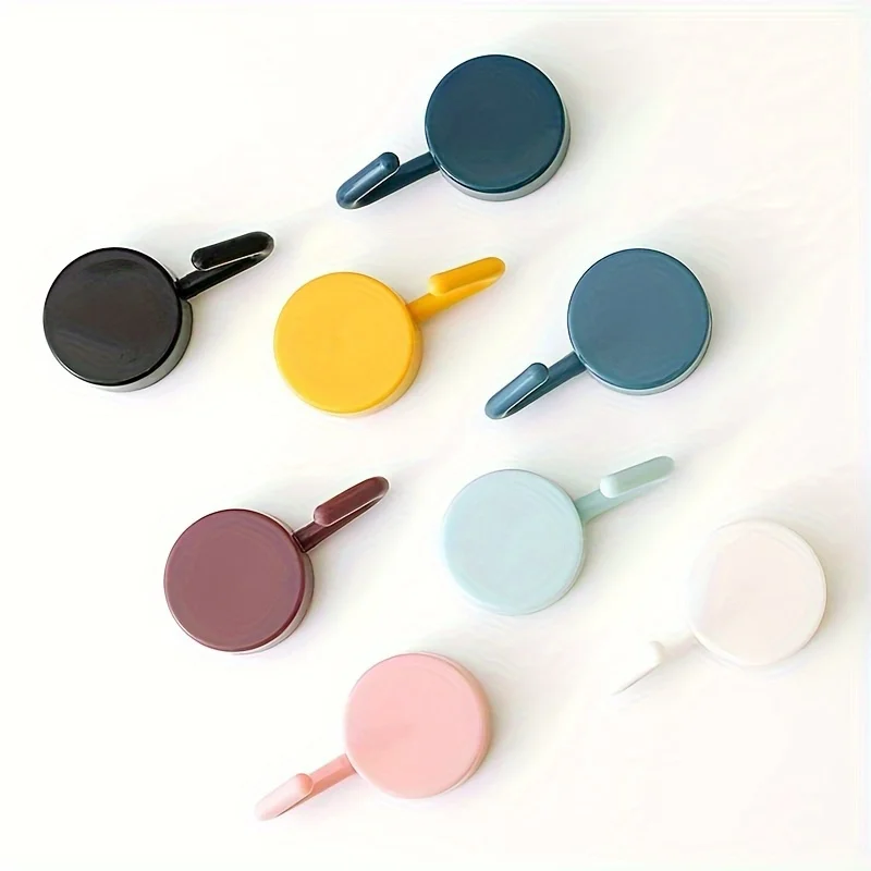 Hook Strong Adhesive Sticking Wall Kitchen Cute Hook Seamless No Punch Sticky Hook Five Pack Random Color