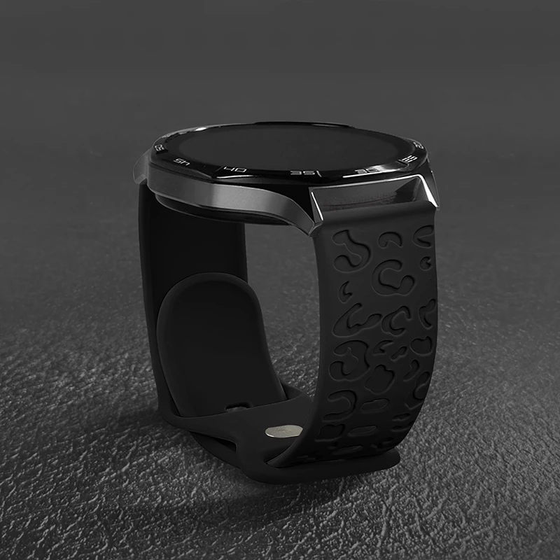 20mm Watch Straps for Samsung Galaxy Watch 7/5 Pro/FE/6/4/Classic/3/Active 2 Engraved Leopard Loop Bracelet Huawei GT 2 2e Band