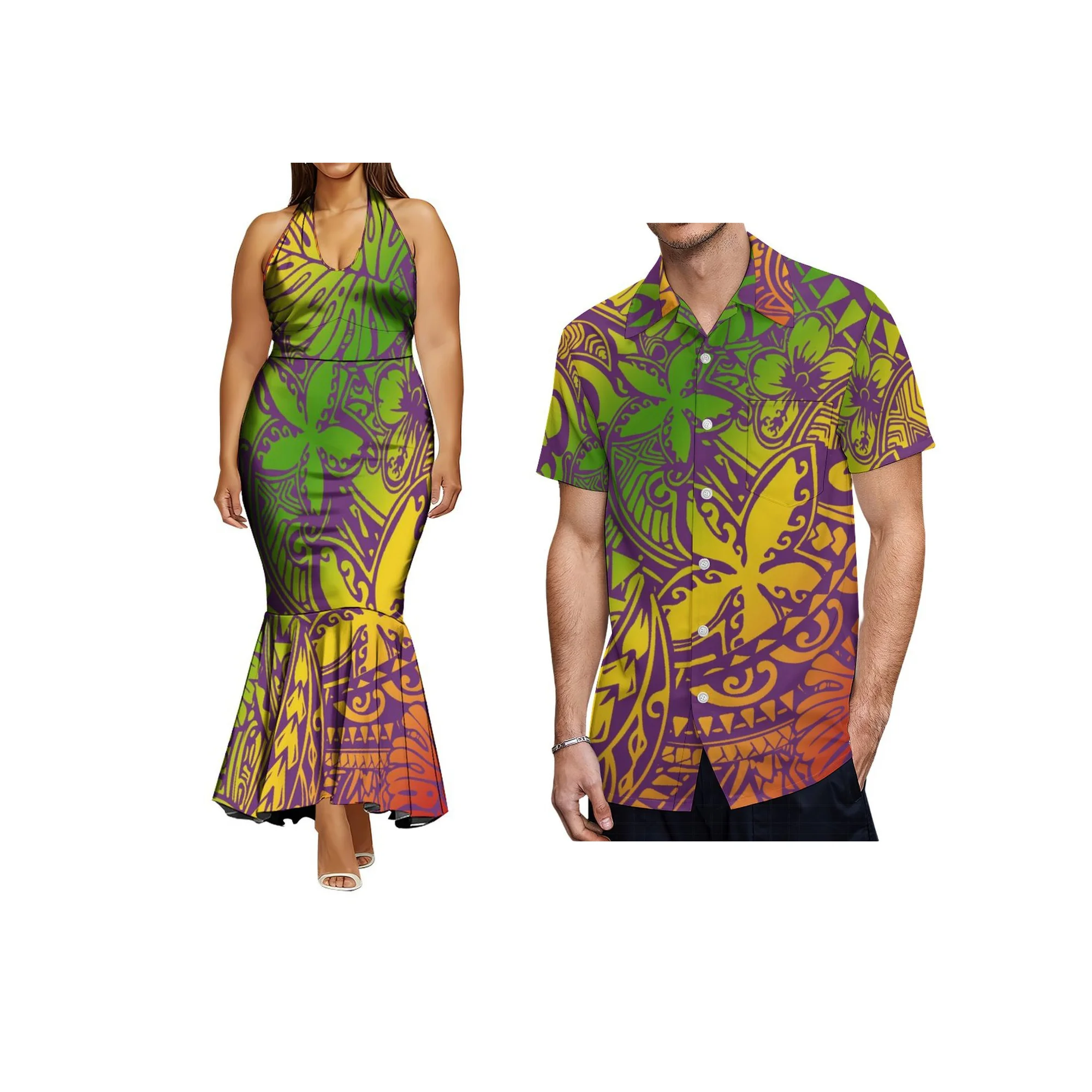 ชุดเดรสทรงเมอร์เมดหางปลาสำหรับผู้หญิง ราคาดีที่สุด พร้อมซิปด้านข้าง ชุดราตรีเข้ารูป ดีไซน์แบบแปซิฟิกไอส์แลนด์ ชุดเดรสผูกเชือก