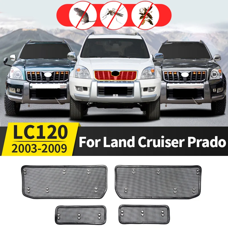 For 2003-2009 Toyota Land Cruiser Prado 120 Lc120 Fj120 Tuning  Accessories Intake Front Grille Bumper Prevent Mosquito Sand