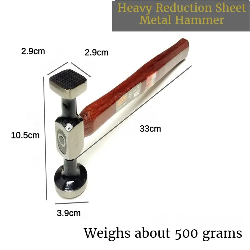 Imagem -02 - Martelo Multifuncional Profissional de Chapa Metálica com Punho de Madeira Ferramentas Mecânicas Automotivas Reparação Automotiva