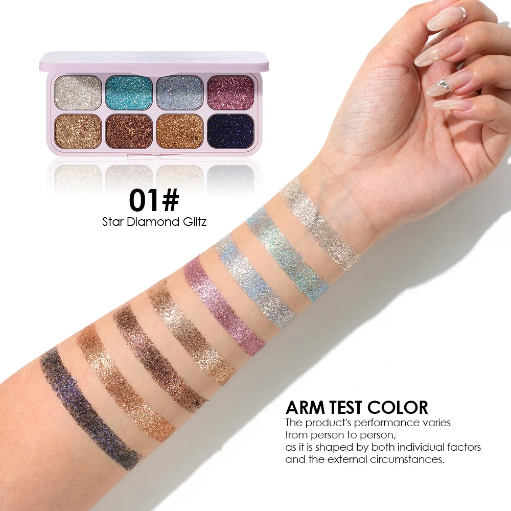 พาเลทอายแชโดว์เนื้อครีม 8 เฉดสี สร้างลุคประกายวิ้งและไฮไลท์ได้ ติดทน ไม่หลุดลอก สำหรับผู้หญิงและเด็กผู้หญิง แต่งหน้าเร็ว ใช้ง่าย ต้องมี