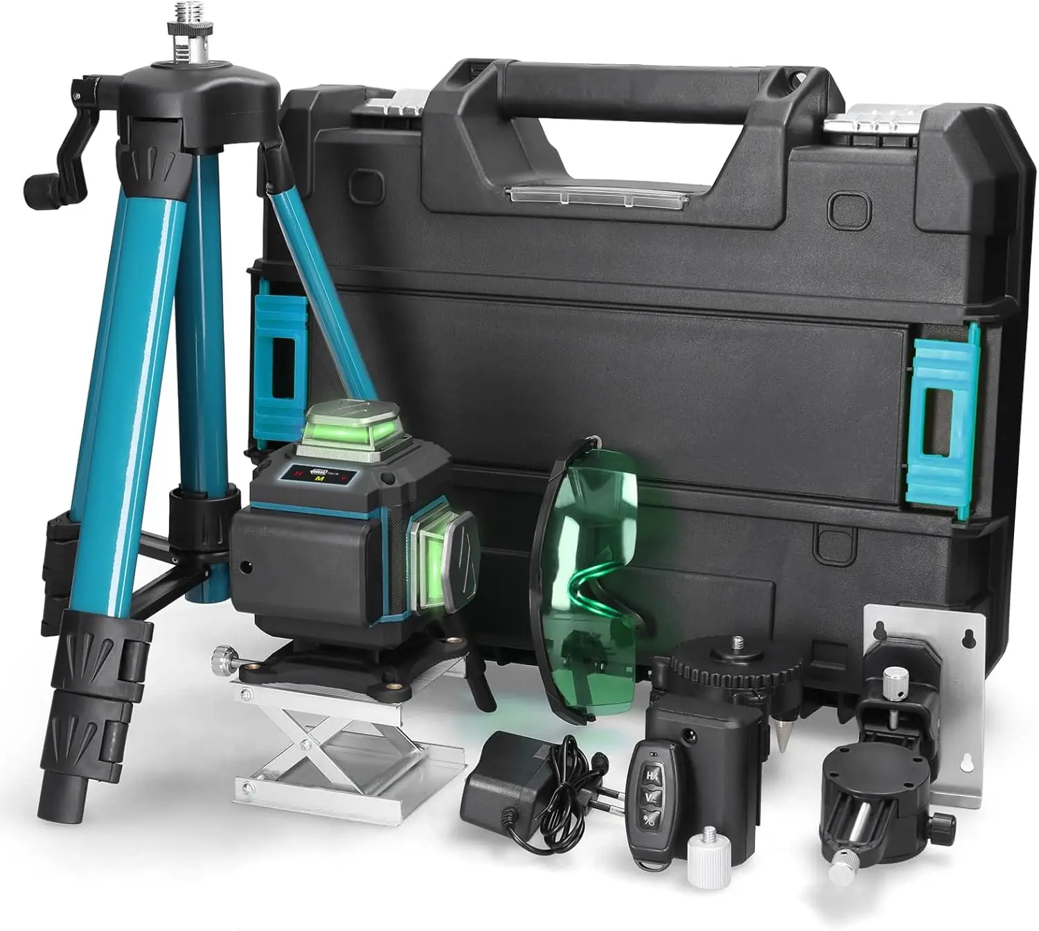 Láser Autonivelante de 16 Líneas, Nivel Láser Multifuncional Mulcort 360 ° x 4 Herramienta de Nivelación Profesional de Alta Precisión