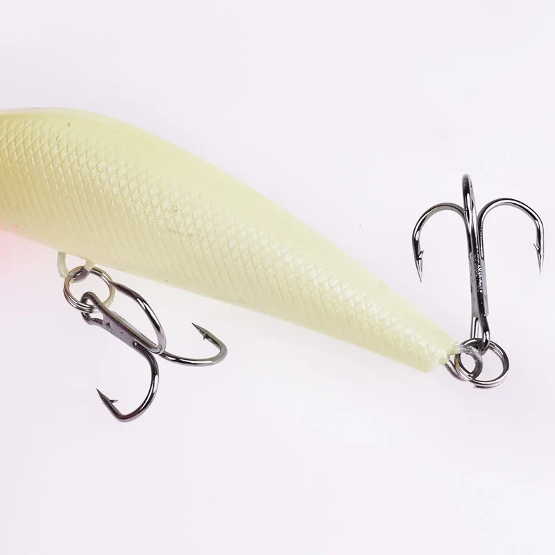 1 Pc Luminous Night Fishing Minnow Lure 8cm 8.5g Artificial Hard Baits with 6# Treble Hooks Isca for Bass Pike Carp Crankbaits