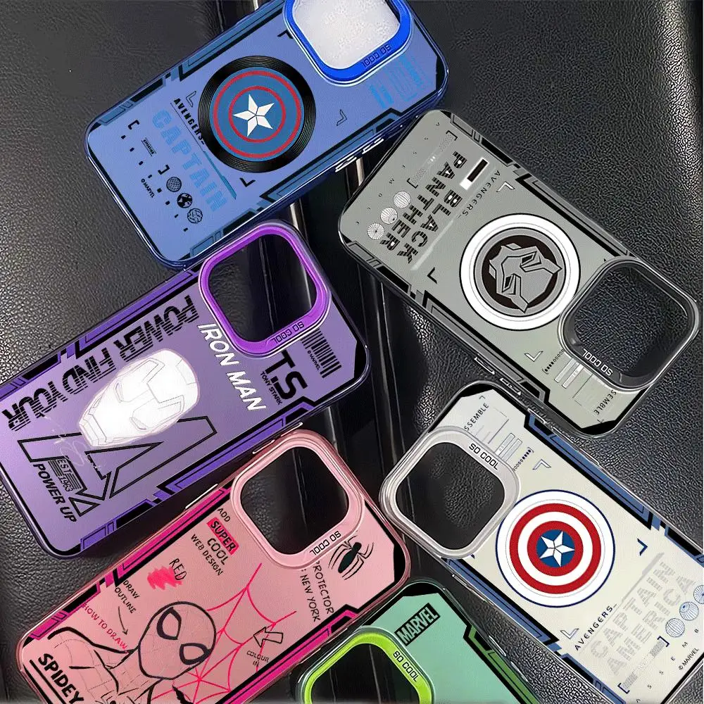 Marvel Mechanical Wind Phone Case For iPhone 15 Pro Max 14 Plus 13 12 11 Pro XS Max X XR 15 Plus Shockproof Mobile