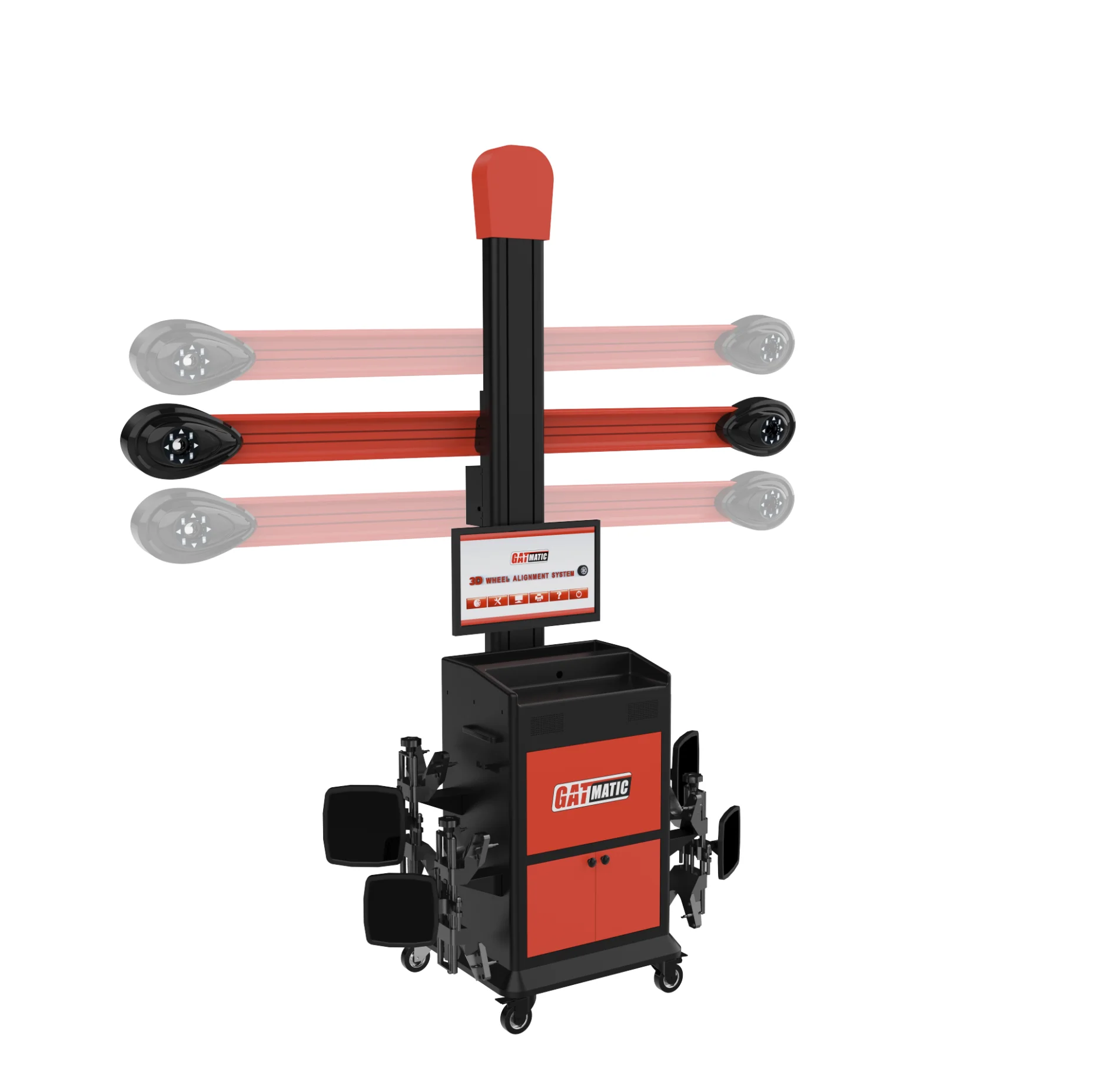 GA-600S 3D Car Alignment Machine With 27'' LCD Screen Mobile Wheel Balancer 110-220V Power 210kg Max Wheel Weight