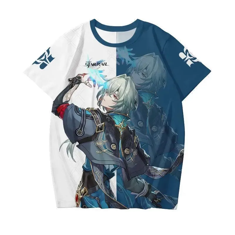 

Футболка для косплея Game Honkai Star Rail Anaxagoras, крутые летние топы с короткими рукавами, уличная одежда, спортивный костюм