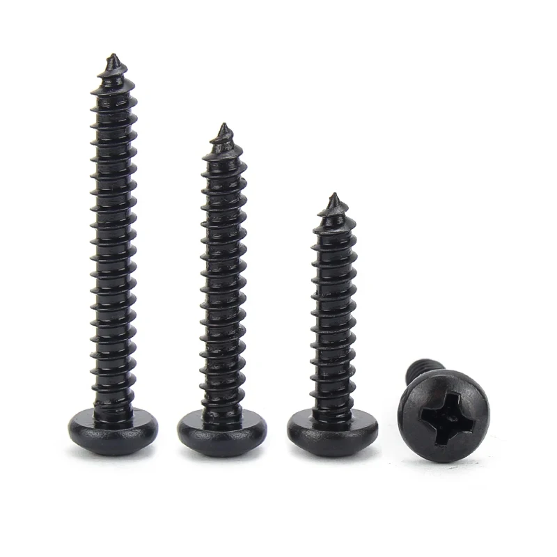 

Саморезы по дереву M1.4-M2.9 из нержавеющей стали 304, черные, с крестообразным шлицем и полукруглой головкой / микро-крестовые саморезы для DIY и рукоделия