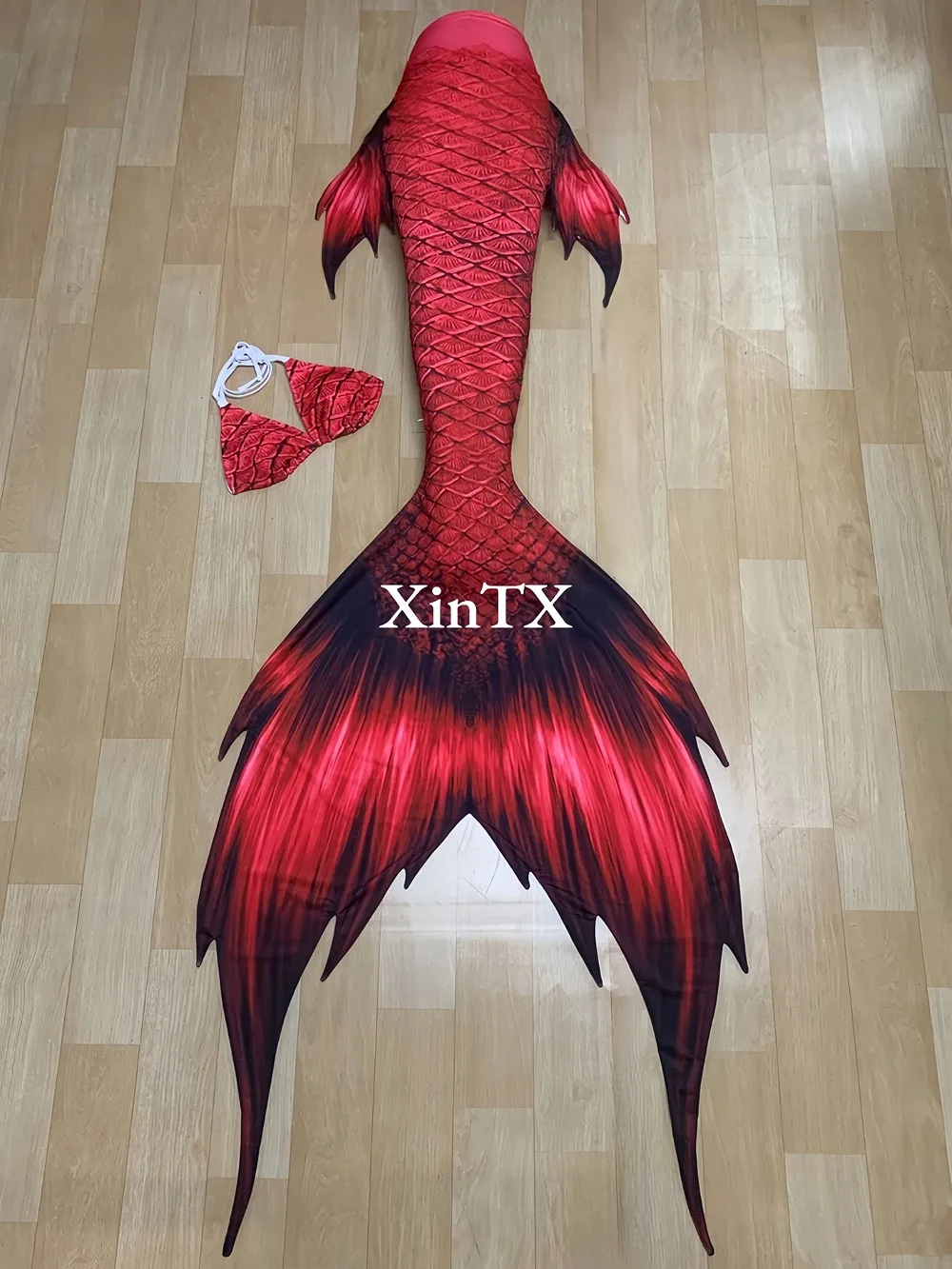 Simulation Adult Mermaid Tail Woman Swimsuit Mermaid Ears Professional Customized Size Oceanarium Swimming Festival Role Play