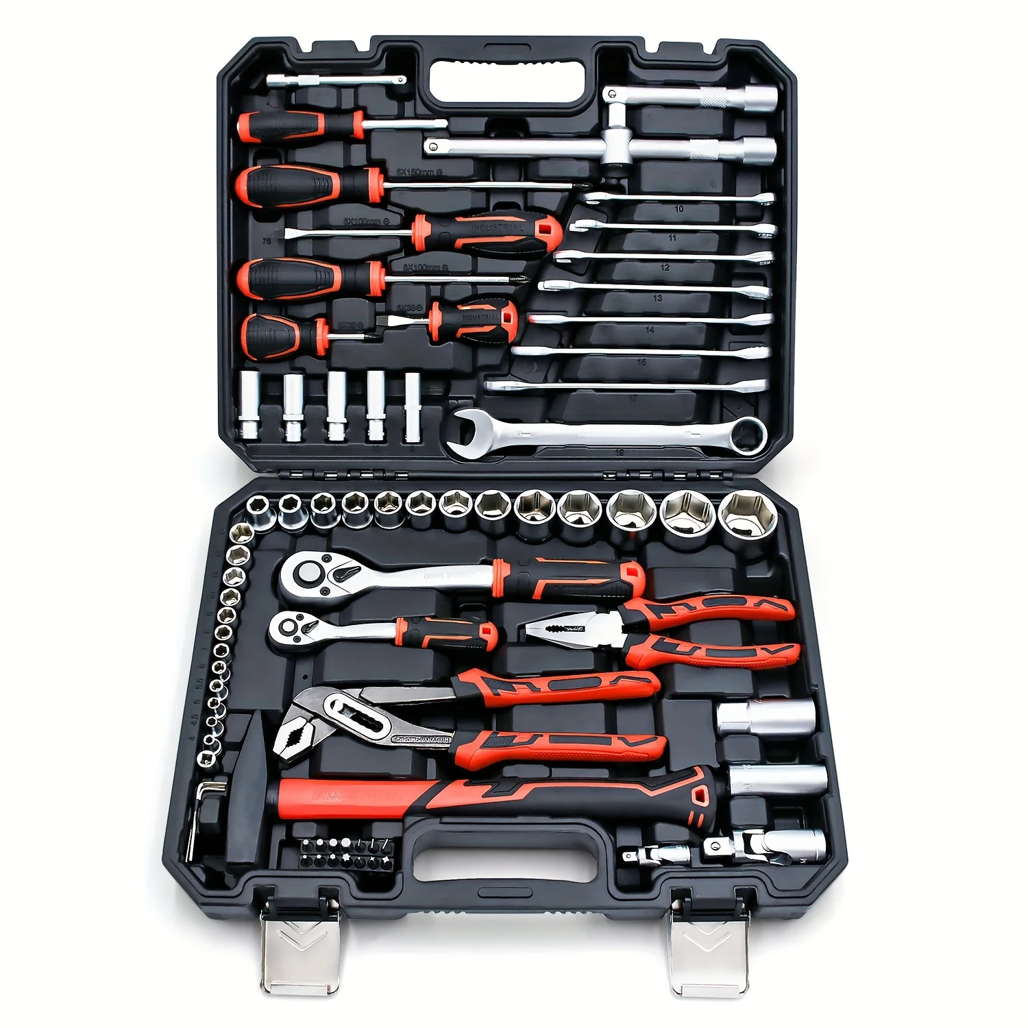 73 Piece Tool Set-General Household Hand Tool Kit,Auto Repair Tool Set, with Plastic Toolbox Storage Case