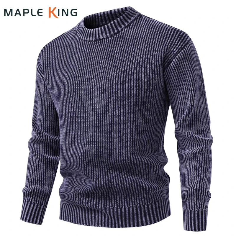 

Mens Pullovers Vintage Striped Sweaters Jerseys Para Hombre Invierno 2026 Spring Man Warm Crew Neck Golf Meski Sweter Knitwear