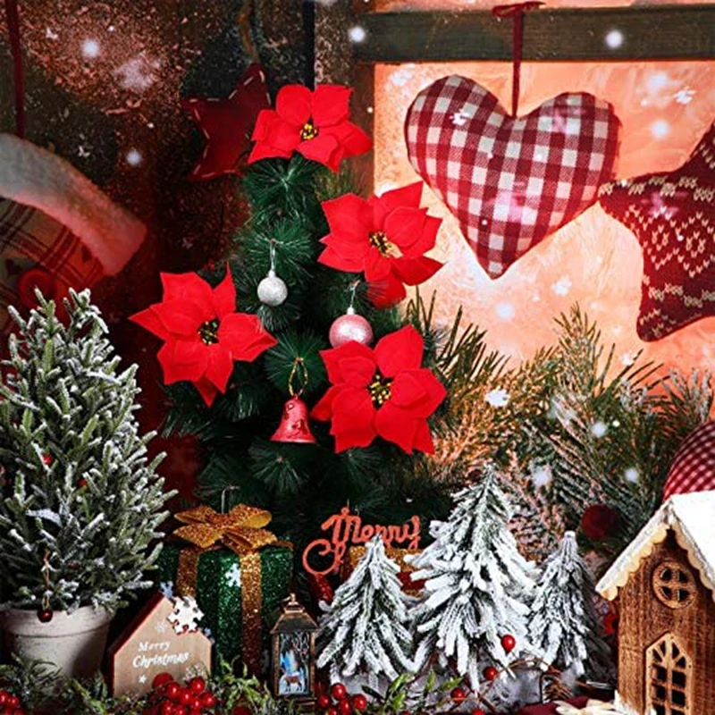 15 Stück künstliche Blumen, goldfarben, für Hochzeits-Scrapbooking, Handarbeiten, Heim- und Raumdekoration, Weihnachtsbaumgirlande, für den Außenbereich, DIY-Geschenk, Süßigkeitenbox. – Detail 1