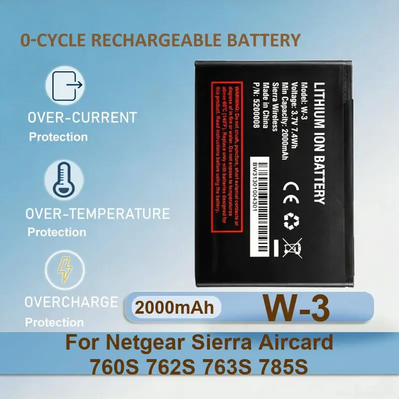 Battery For Netgear Sierra Aircard 790S 810S W7 753S 754S 778S 760S 762S 763S 785S 770S 771S 782S W5 AC810S AC815 NightHawk M1