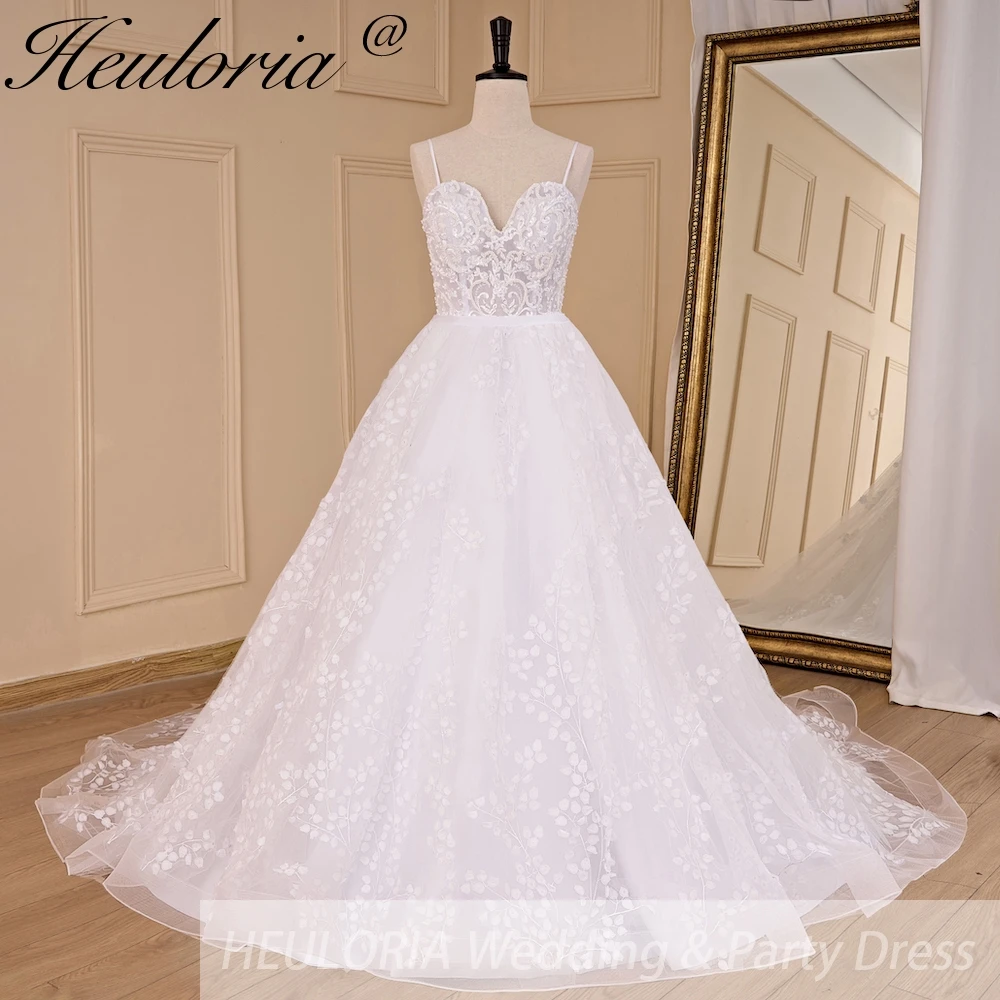 HEULORIA Elegant Ball Gown ชุดแต่งงานเจ้าหญิง sweetheart ลูกไม้ประดับด้วยลูกปัดชุดเจ้าสาว Robe De Mariee ชุดแต่งงาน