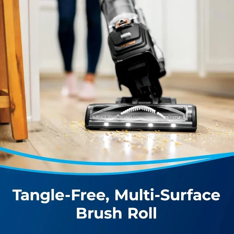 QWABISSELLS SurfaceSense Allergen Lift-Off Pet Upright Vacuum,with Tangle-Free Multi-Surface Brush Roll,LED Headlights,& Lift