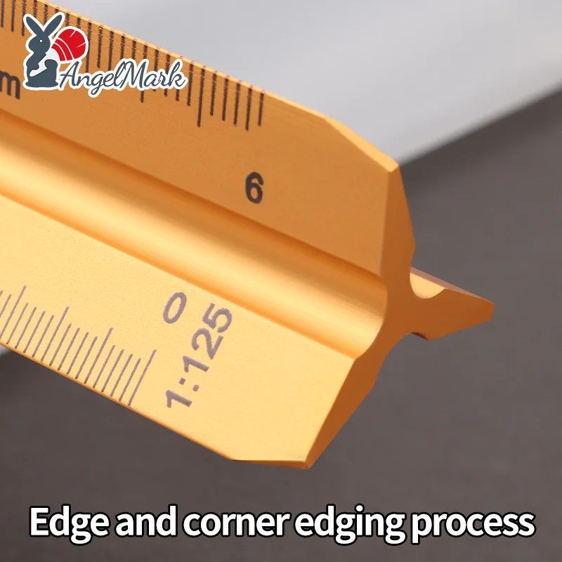 30cm Triangular Scale Ruler 1:20-1:500 Alloy/Metal/Plastic Straight Ruler Clear Architect/Engineer Accurate Technical Scale