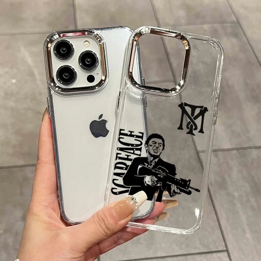 Capa de Celular Transparente Clássica T-Tonny M-Montanas Scar-Face para iPhone 17 16 15 11 12 14 13 Pro Max Mini X XS XR 7 HYBXAXC