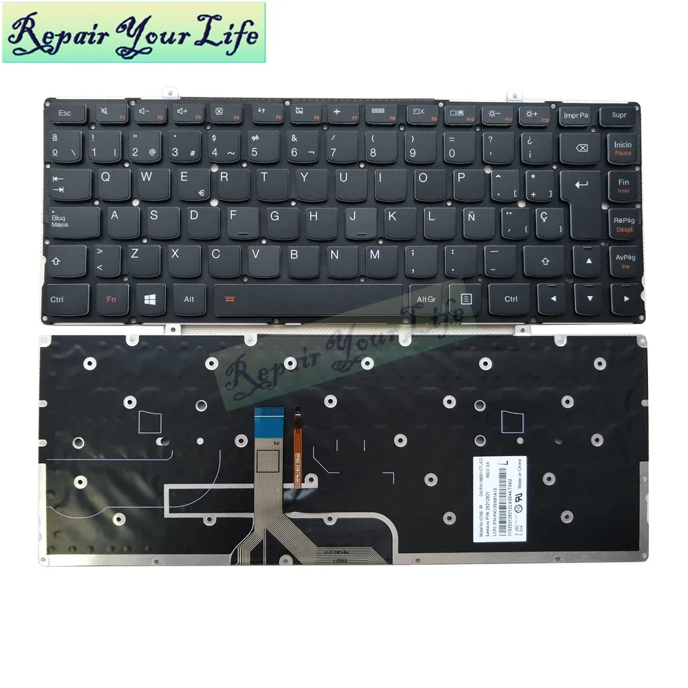 Spanish Laptop Keyboard For Lenovo Yoga 2 Pro 20346 280DQ 80AY 80DQ UItrabook Yoga 2 Pro13-ISE 25212821 Spain Backlit Keyboards