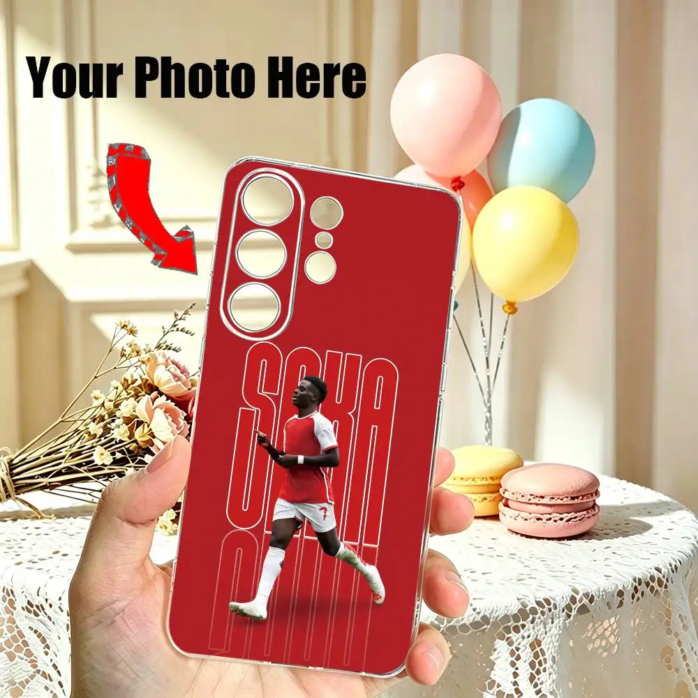 Football Bukayo Saka 7-z Phone Case For Samsung S25,S24,S21,S22,S23,S30,Ultra,S20,Plus,Fe Transparent Cover