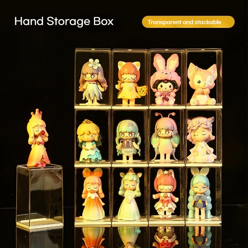 Sanrio Figure Storage Display Box Blind Box Display Rack Transparent Plastic Storage Box Labubu Figure Storage Display Box