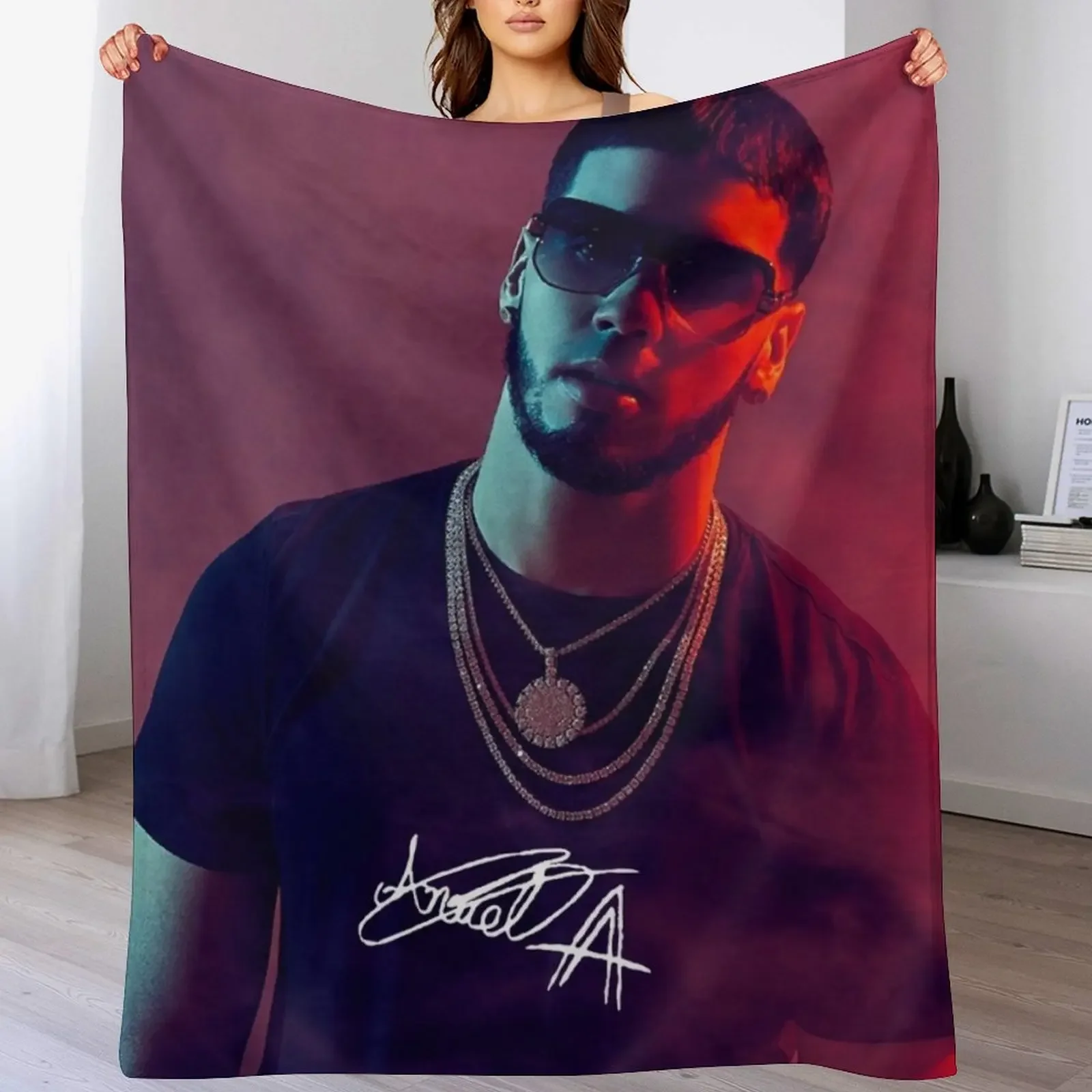 

AA Anuel Throw Blanket Blankets For Bed bed plaid Designers sofa bed Blankets