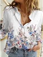 Elegant Loose Women Shirt Fashion Casual Temperament Shirt Woman Fashion Long Sleeve Blouse Holiday Weekend Top