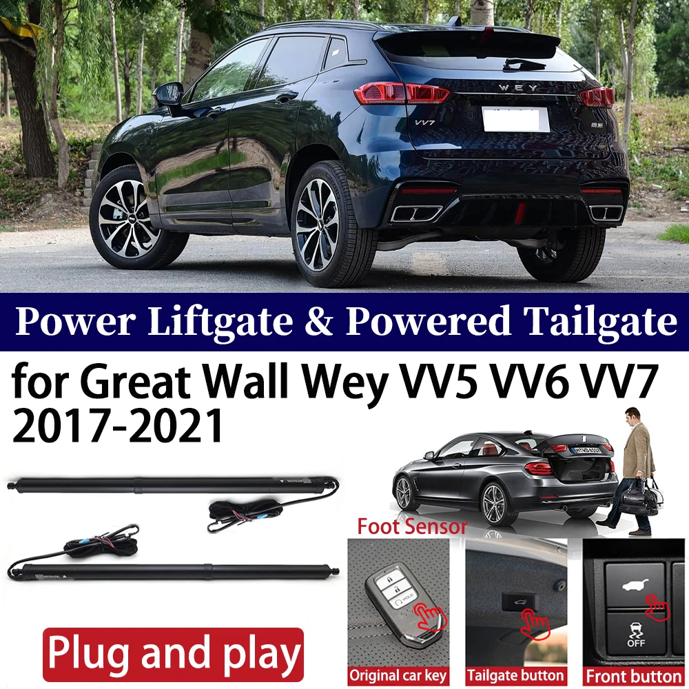 

ZhuCamX for Great Wall Wey VV5 VV6 VV7 2017-2021 Car OEM Power Liftgate Automatic One-Click Powered Tailgate Strut Plug and paly