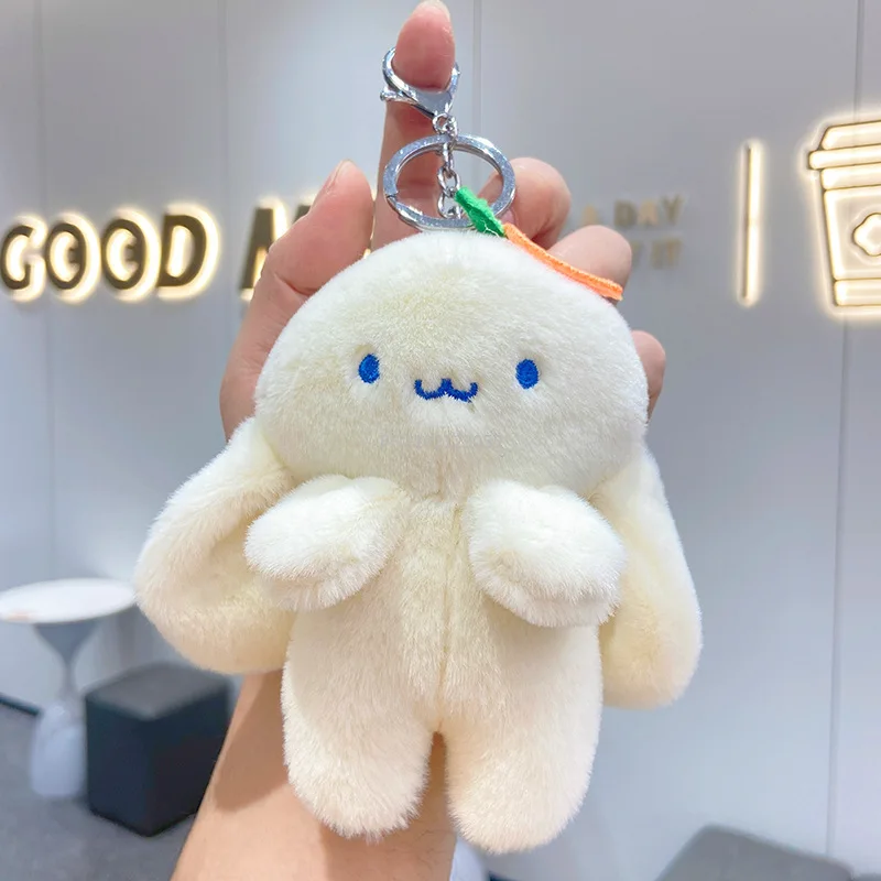 Plush Radish Rabbit Schoolbag Pendant Creative Doll Plush Doll Bag Bag Charm Cartoon Rabbit Couple Doll Keychain Kawaii Keychain