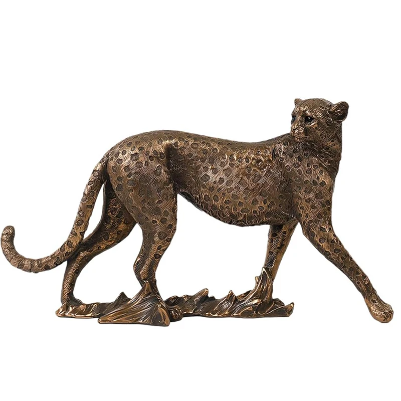Harz Gepard Statue klassische Leopard Figur moderne Home Office Desktop Harz Tier Panther Dekor Skulptur dekoratives Geschenk