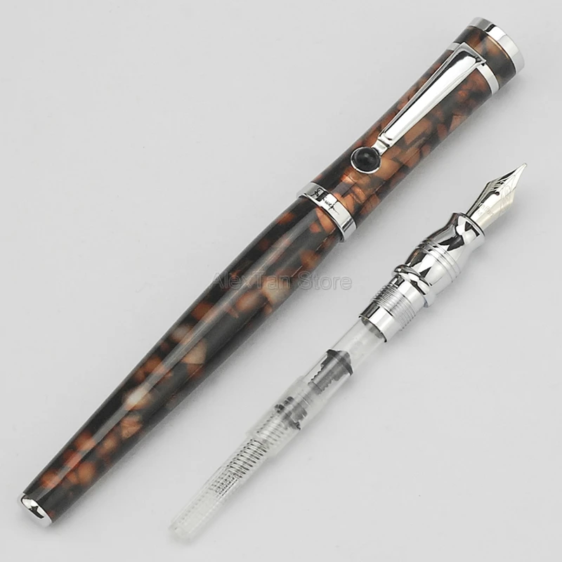 قلم حبر من السيلولويد الأنيق من Fuliwen، قلم هدية للكتابة على شكل ورقة القيقب من أوراق القيقب للوازم المدرسية المكتبية والمنزلية