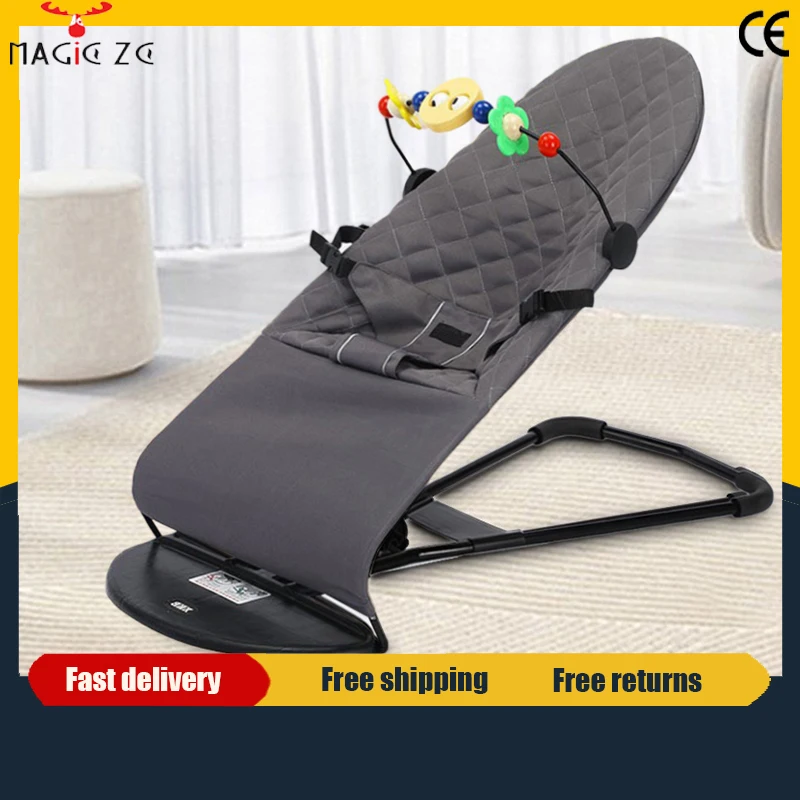 Hamaca Portátil para Bebé, Sin Necesidad de Energía, Silla Mecedora Plegable para Bebé, Movimiento de Rebote Natural para Recién Nacidos, Silla Mecedora Relajante para Dormir