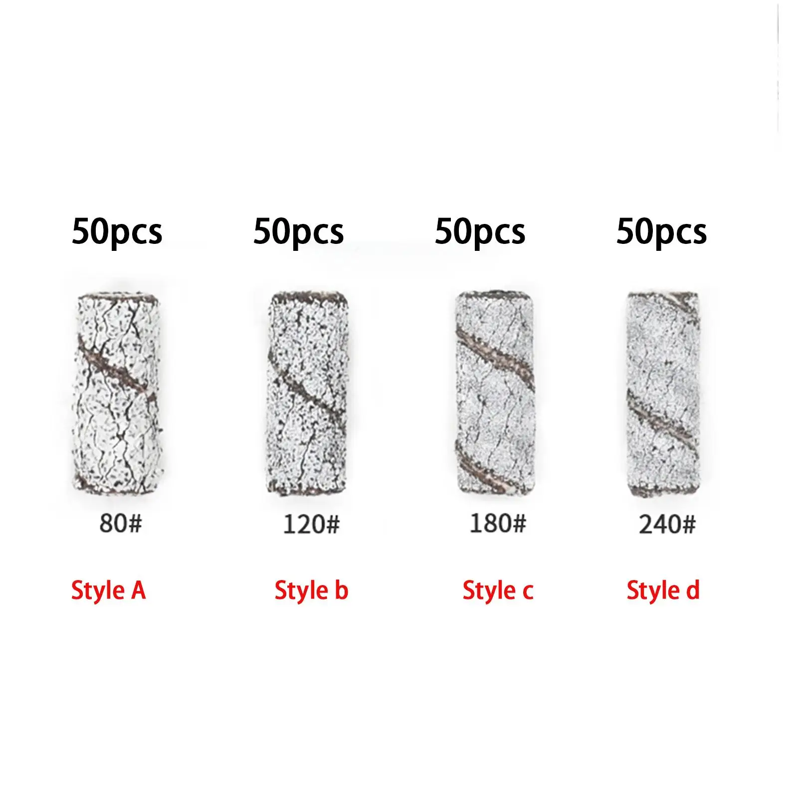 50pcs Nail Art Sanding Bands for 3.1mm Electric Manicure Nail Drill Bits