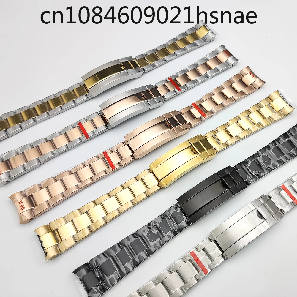 6 colors, steel strap trimmer strap 316L stainless steel watch strap 20mm solid SUB stainless steel folding watch