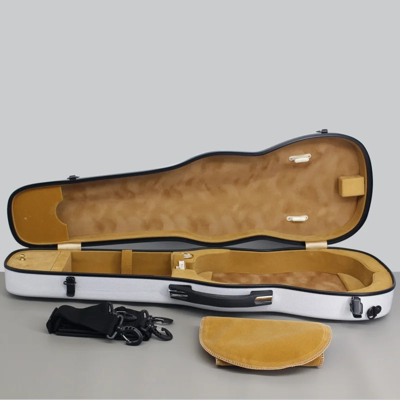 حافظة كمان عالية الجودة من ألياف الكربون، خفيفة للغاية، حزام عالي الجودة، مقاوم للاهتراء، مقاوم للماء، قفل مجمع، حقيبة كمان