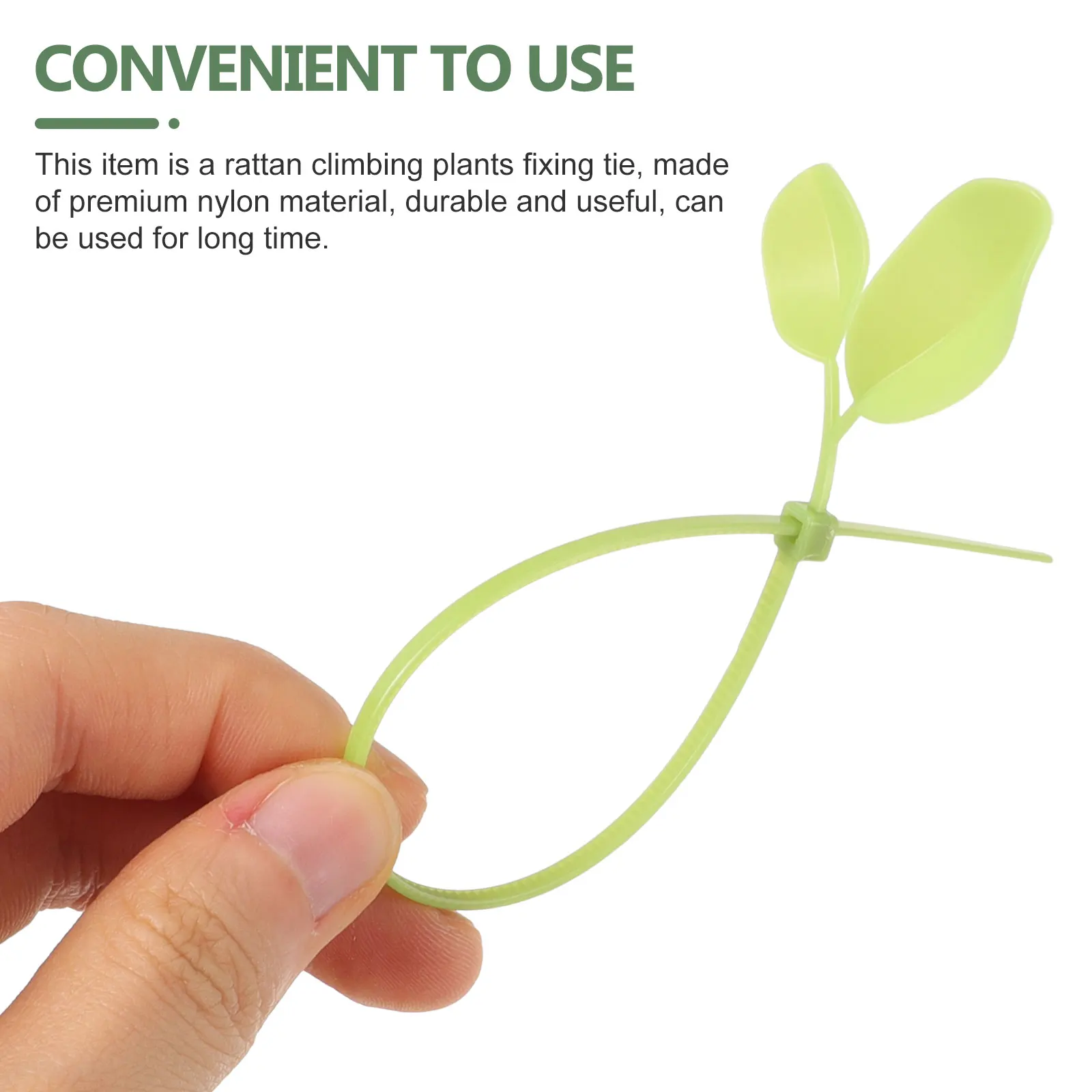 

100Pcs Nylon Leaf-Shaped Cable Ties Zip Ties for Binding Wire Plant Stem Support Cord Management Cable Cord Tie