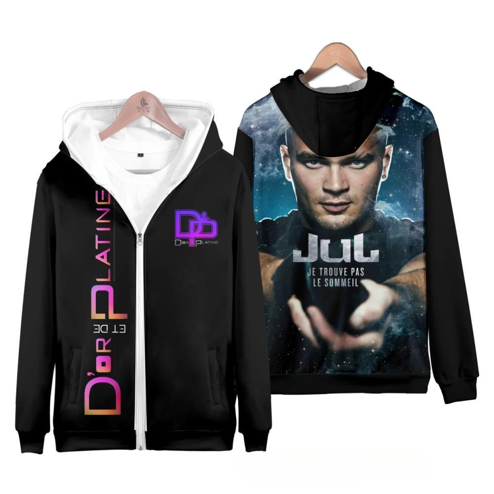 JuL C'est Pas Des Lol z nadrukiem 3D zapinana na zamek damska/męska bluza z kapturem Streetwear Hip Hop kurtka z kapturem na zamek błyskawiczny odzież sportowa