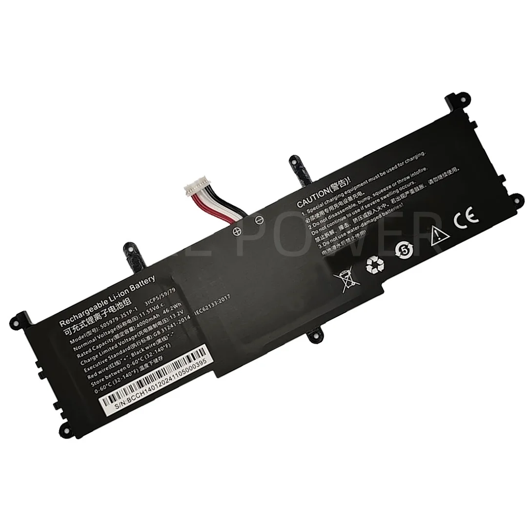 New Laptop Battery 505979-3S1P-1 11.55V 46.2WH 4000mAh High Quality For CHUWI Corebook X pro CWI529