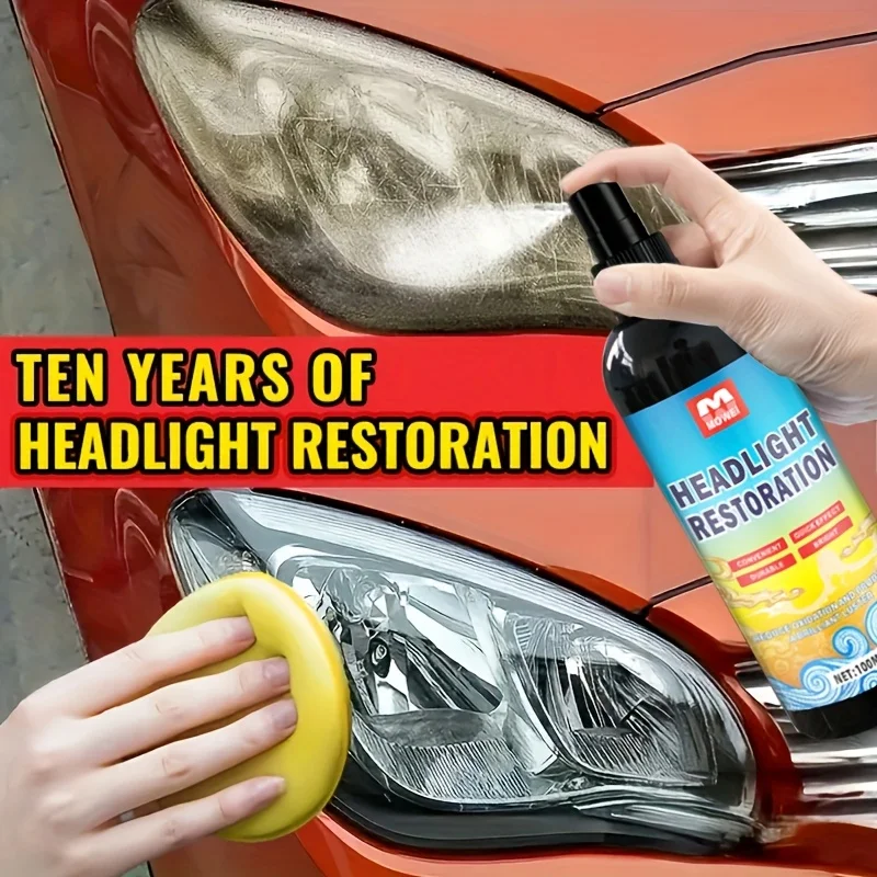 Headlight Restoration Kit - Clear, Brilliant Headlamp Repair Solution for Yellowing and Oxidation Prevention Protective Coating