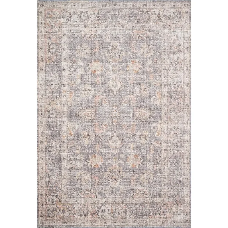 Skye Collection SKY-01 رمادي/مشمش 9'-0" x 12'-0"،.13 بوصة سميكة، سجادة منطقة، ناعمة، متينة، مستوحاة من الطراز العتيق