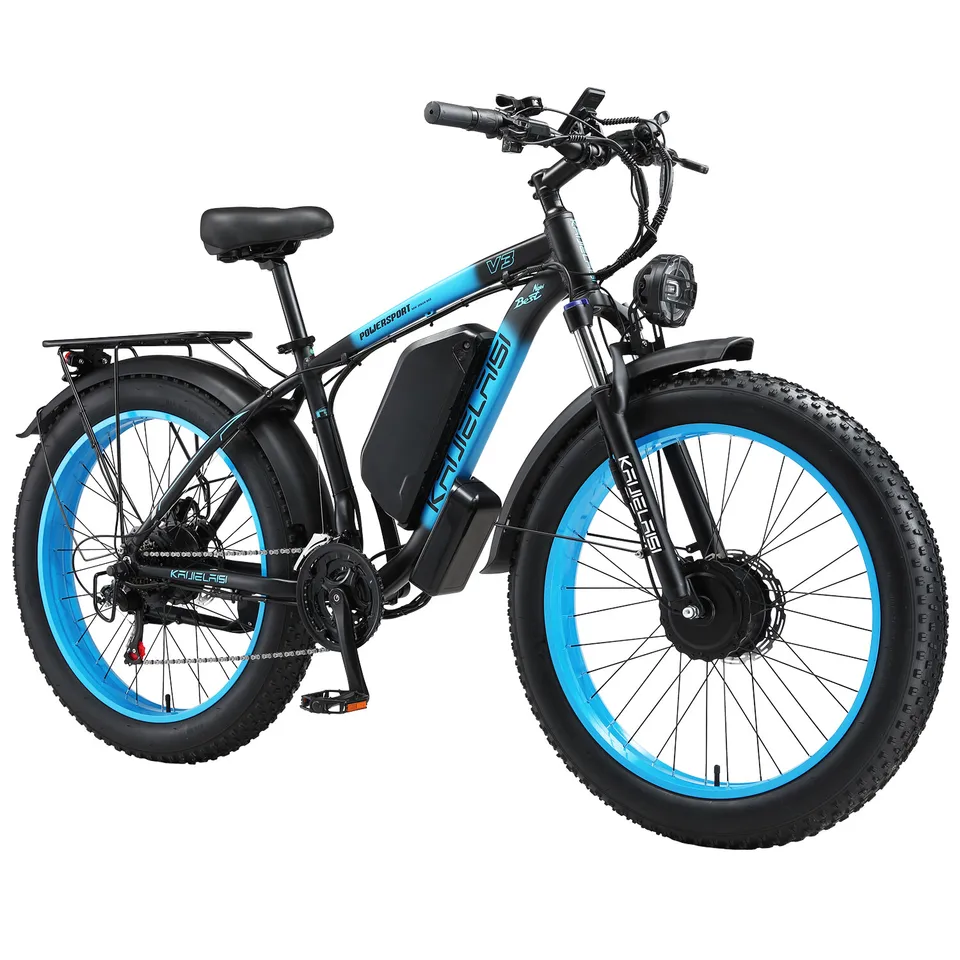 35MPH  2000W E-Bike V3 Electric Bicycle 26" FatTire 48V 23Ah Dual Motor image 4