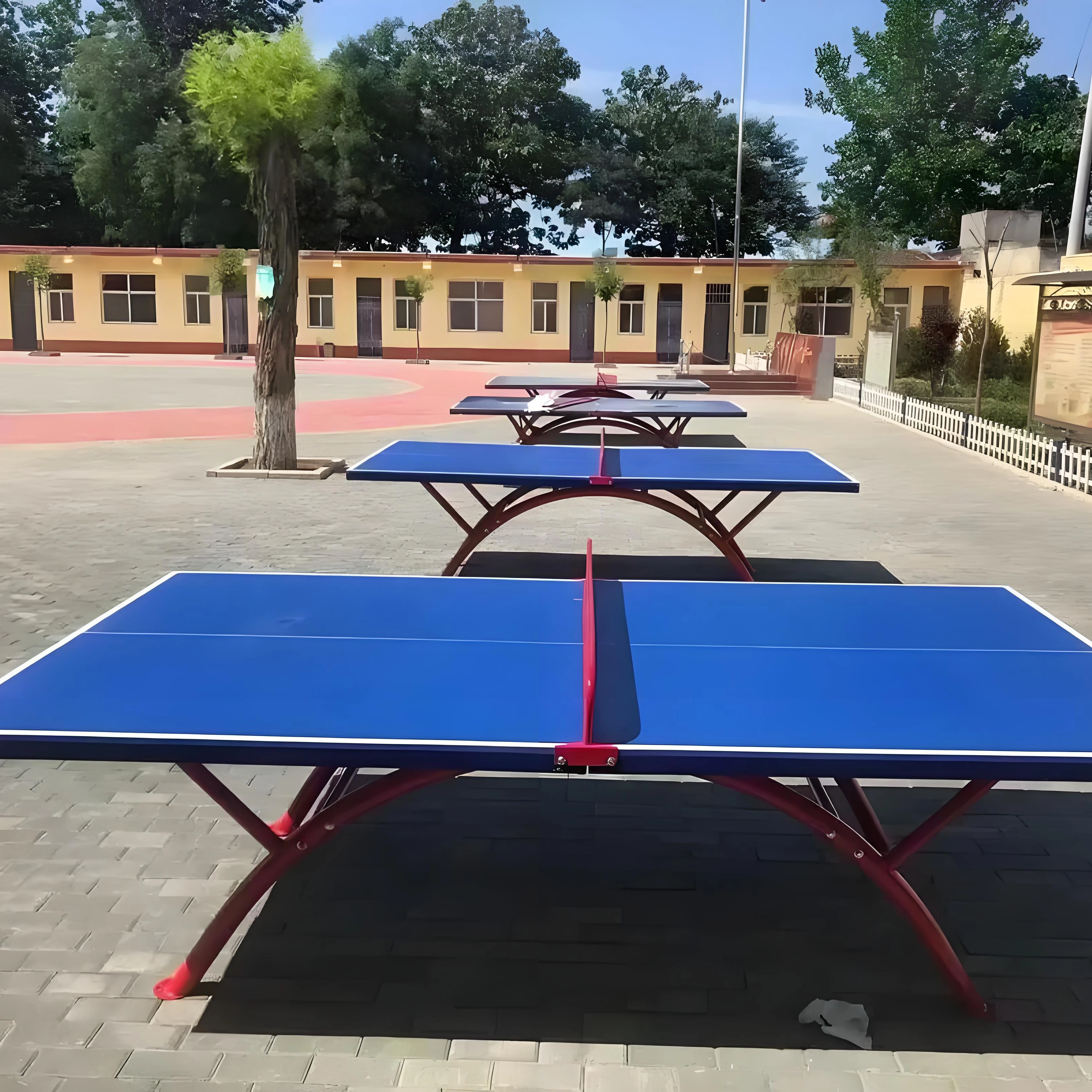 

Heavy Duty Steel Frame Modern Sport Ping Pong Table Waterproof UV Resistant Outdoor Table Tennis Table