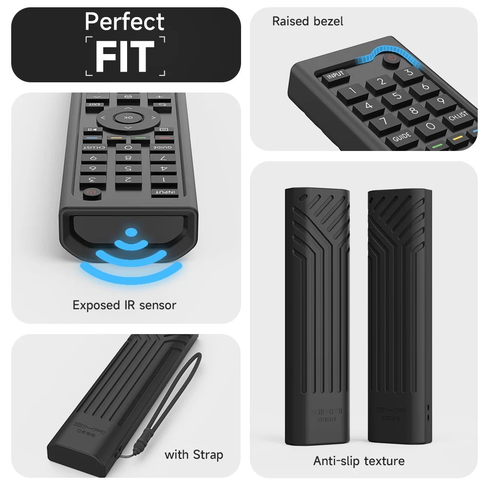 Remote Control Case for Hisense Smart TV QLED Voice ERF3J80H ERF3B80H ERF3I80H Silicone Cover Android TV ZDA205M ZDA2210803